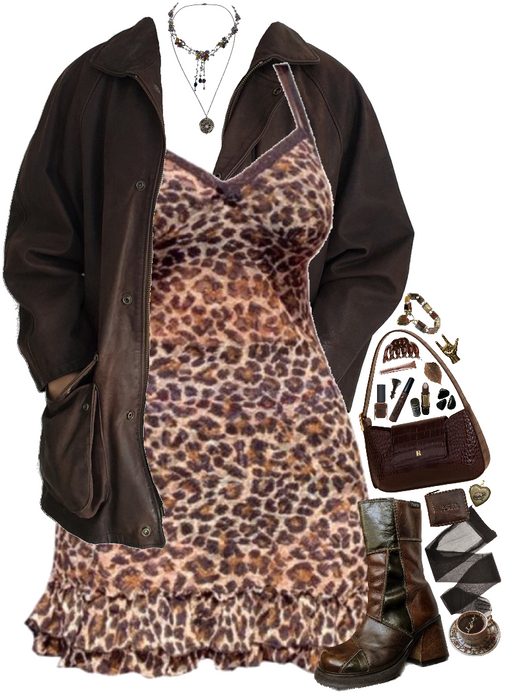cheetah print + oversized jacket