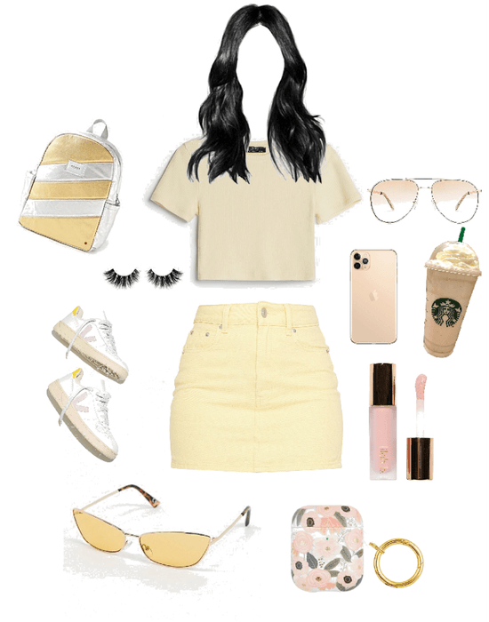 pastel yellow outfit for girls