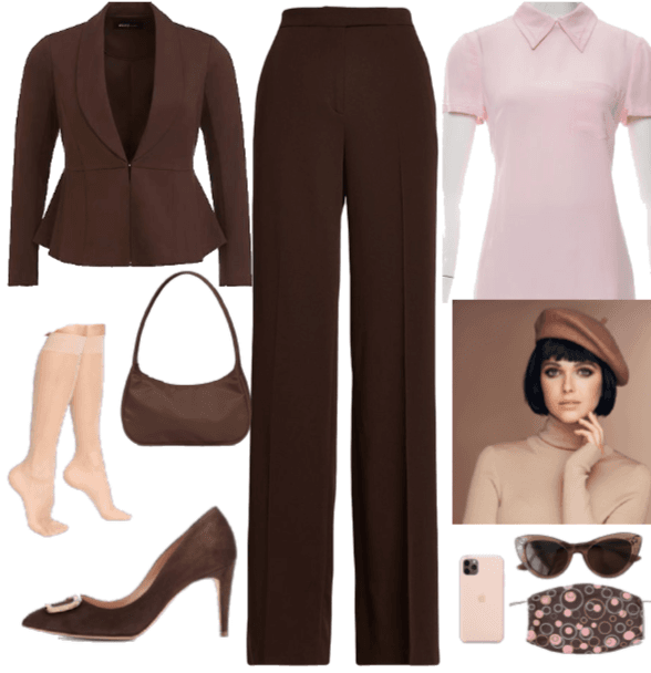 Earthy Brown & Soft Pink