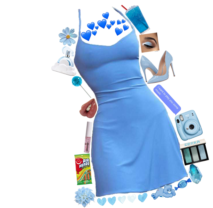 blue party outfit -for party challenge-