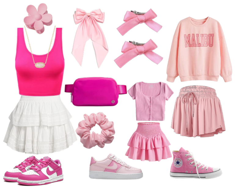 Preppy pink outfit inspo