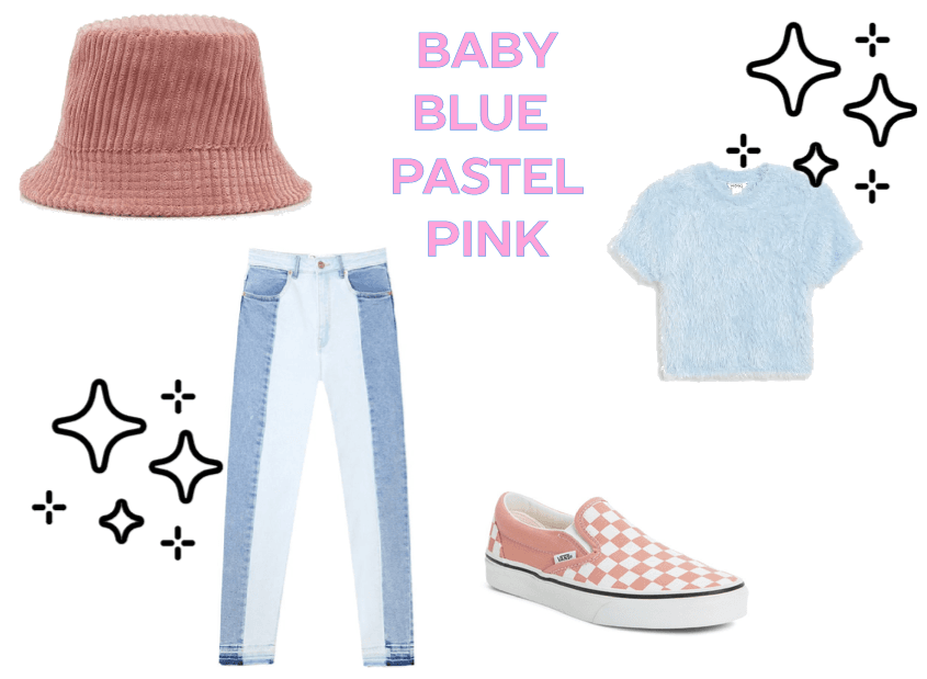 BABY BLUE PASTEL PINK 😊