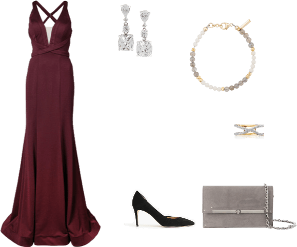 Burgundy and Silver Prom