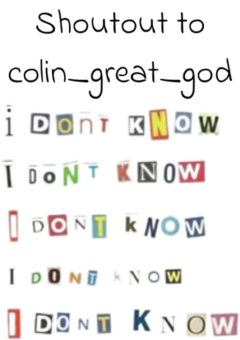 shoutout to colin_great_god