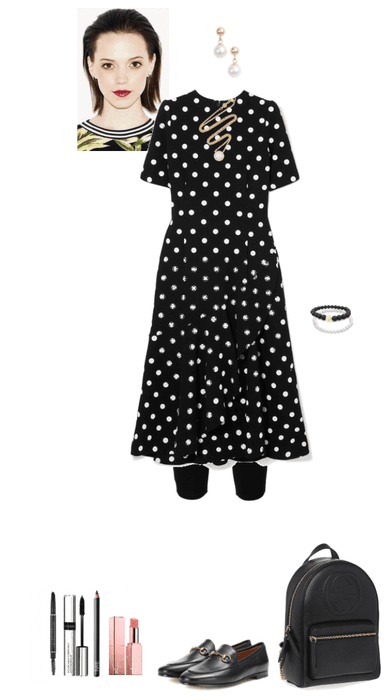 polka-dot work dress