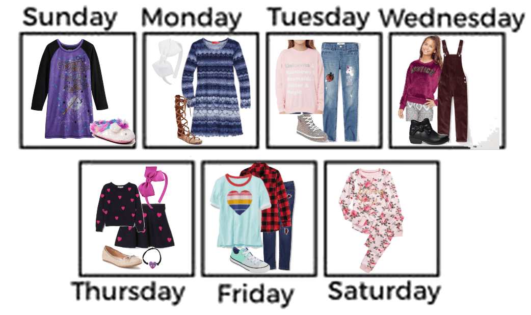 A Week in Outfits (Big Girls' Edition)
