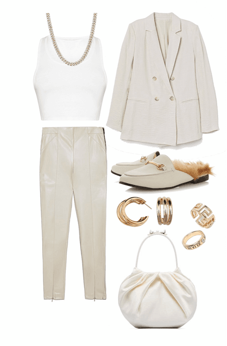 Linen and leather