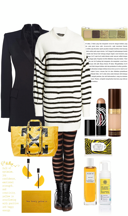 Pops of Yellow Winter Work Style
