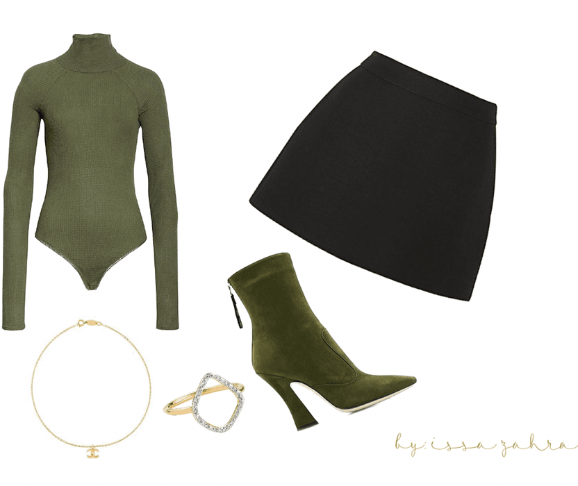 fall outfit (basic & green)