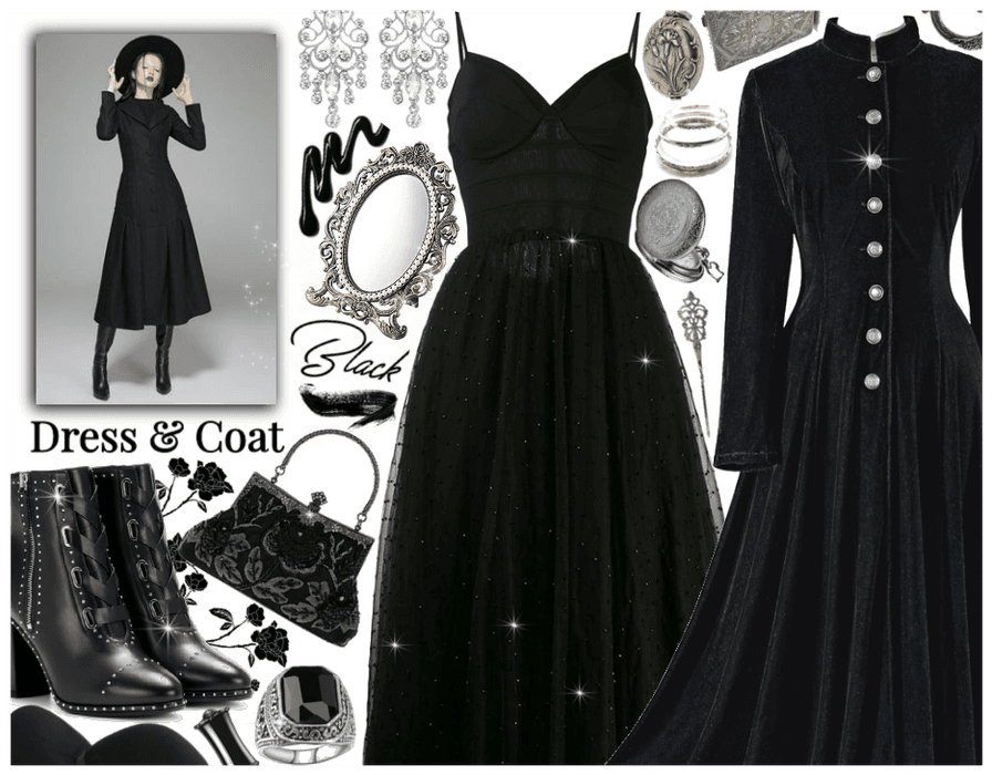Dress & Coat: Gothic Vintage