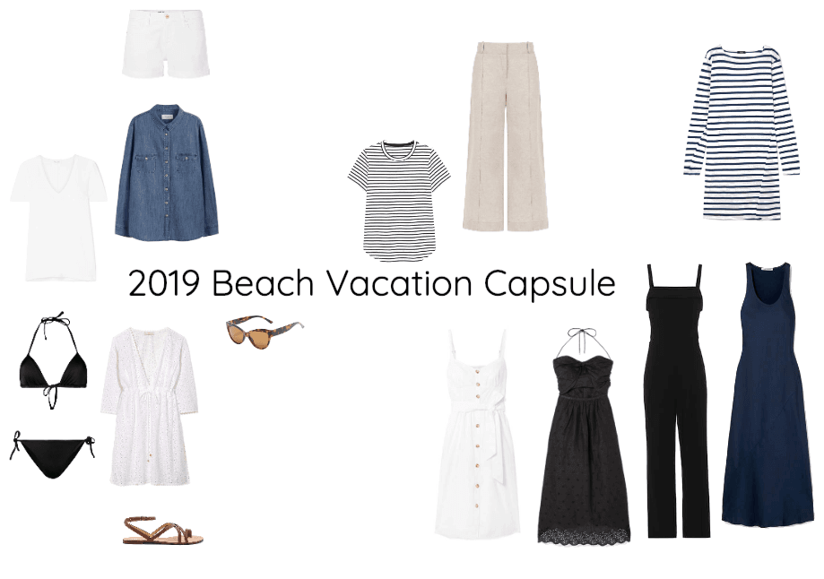 Beach Vacation Capsule Closet