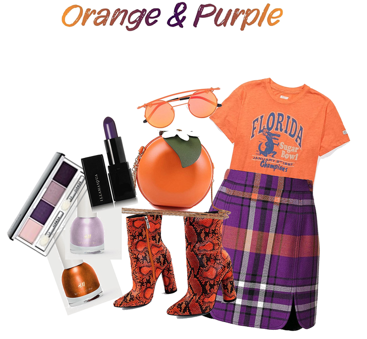 orange and purple retro