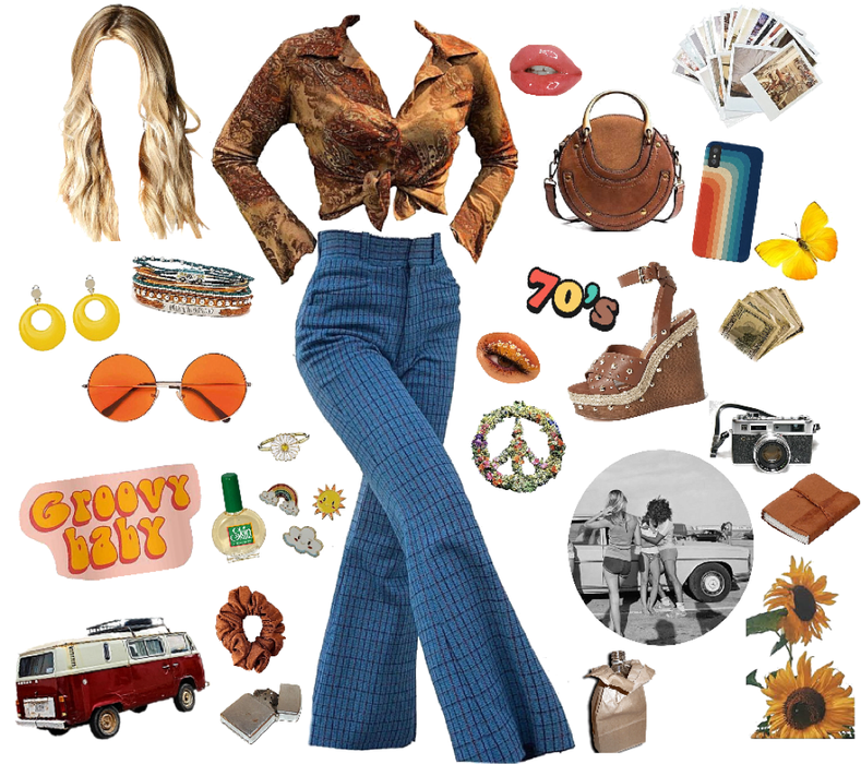 70's inspired hippie outfit