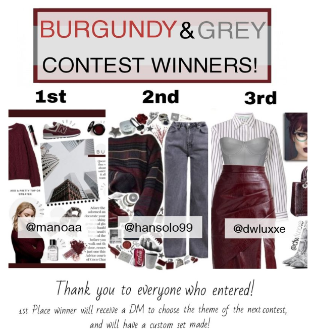 Burgundy & Grey Contest Winners
