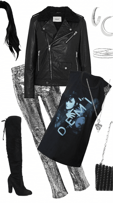 Demi Concert Tee Outfit