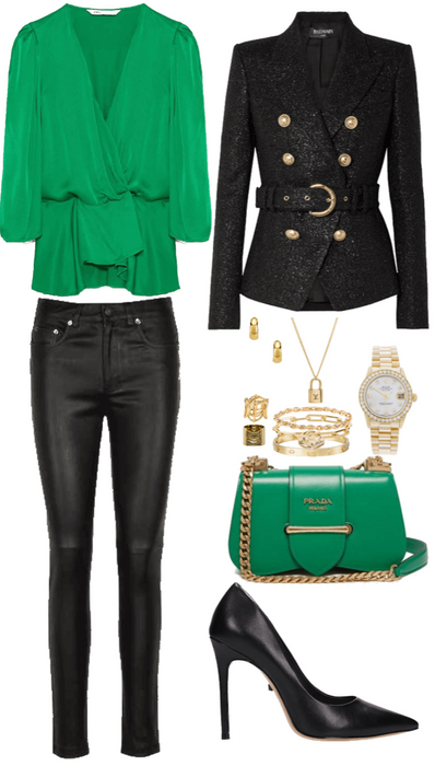 Night out green outfit