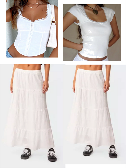 white skirt options