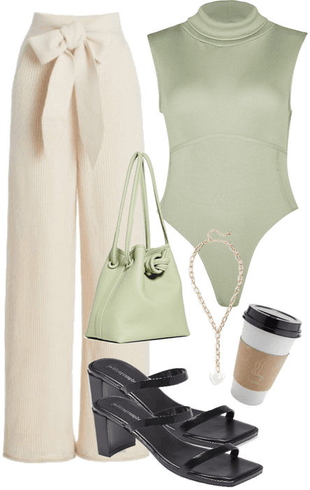 sage green body suit
