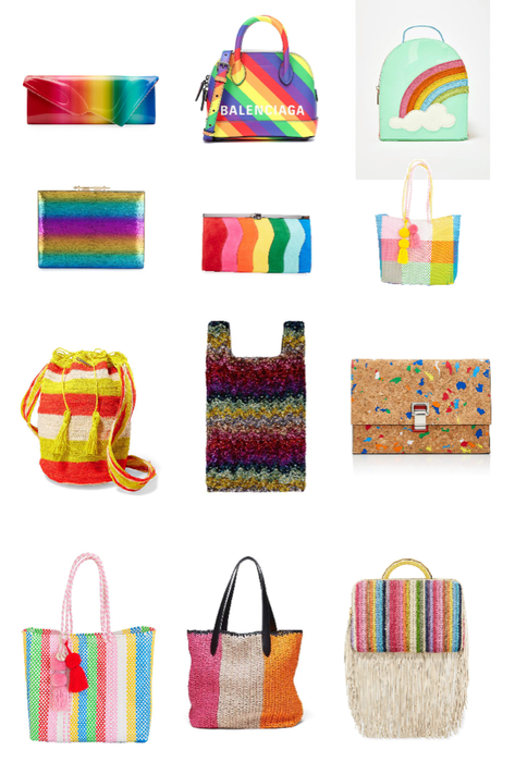 womens rainbow bags