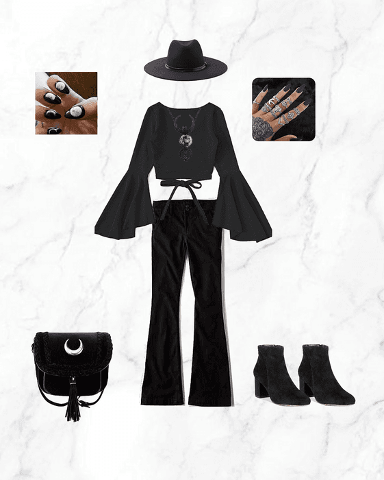 Stevie Nicks of Fleetwood Mac modern black witch inspired style