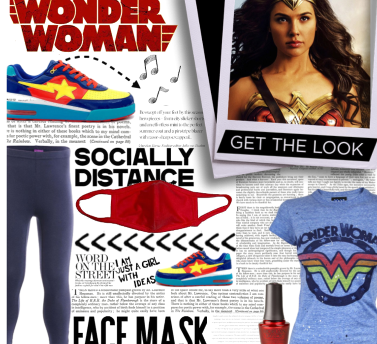 Wonder Woman Face Mask Style.