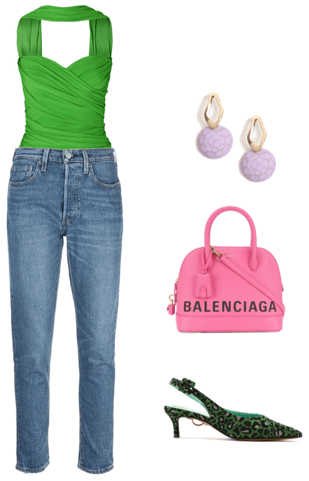 Casual green / pink outfit