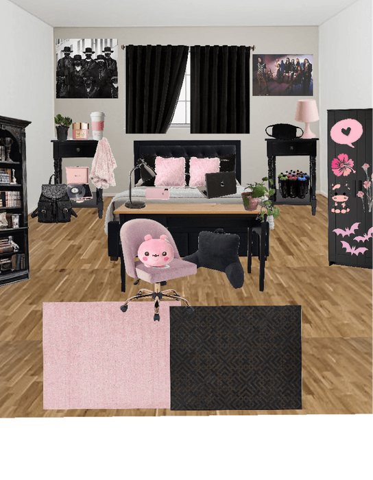 Black and Pink Room