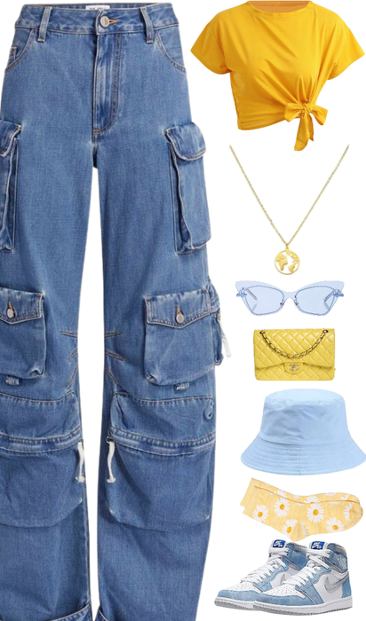 Blue and yellow outfit💙💛💙💛