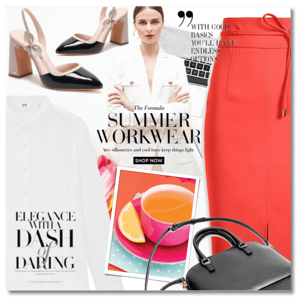 Summer Work Outfit - The Bright Pencil Skirt