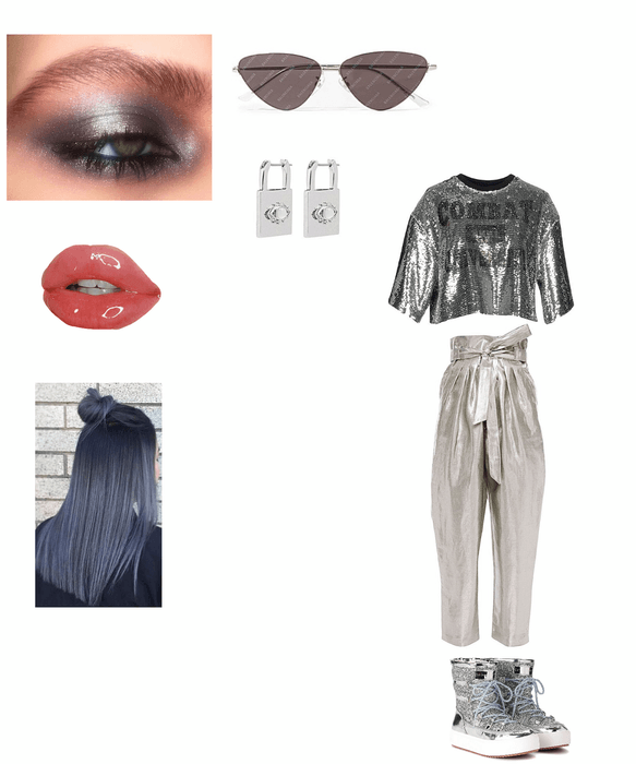 Silver Billie Eilish outfit