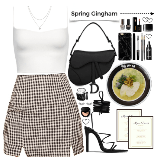 Spring gingham. White + Black
