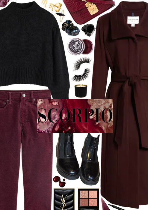 Scorpio | Dark Red Black and Gold