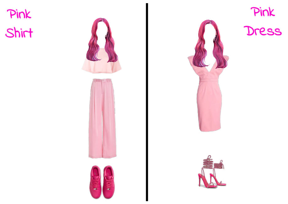 Pink Shirt vs. Pink Dress wich would you wear?