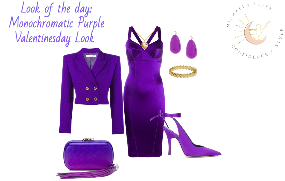 Monochromatic Purple V-days Outfit