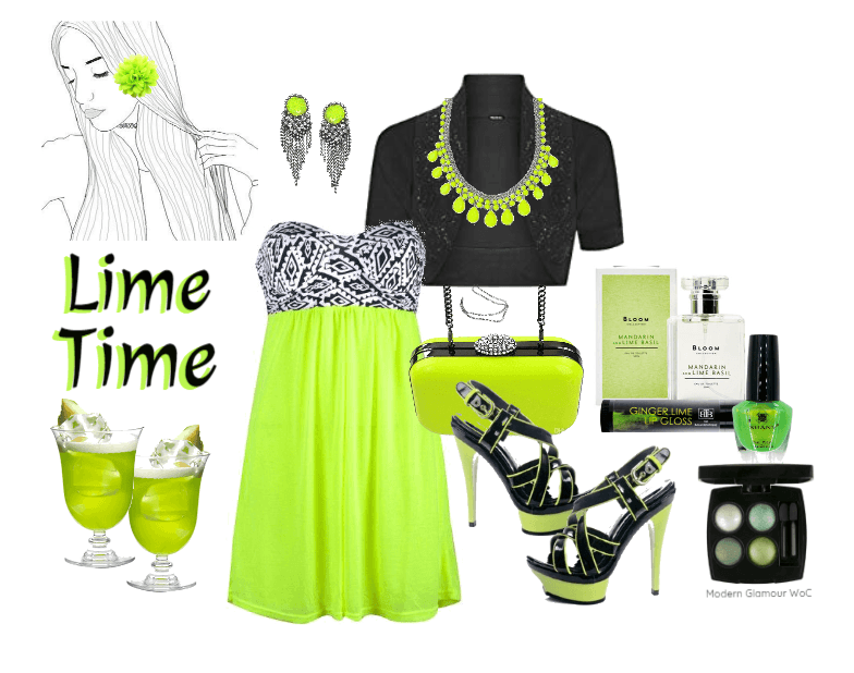 Lime Time Dress and Accessories