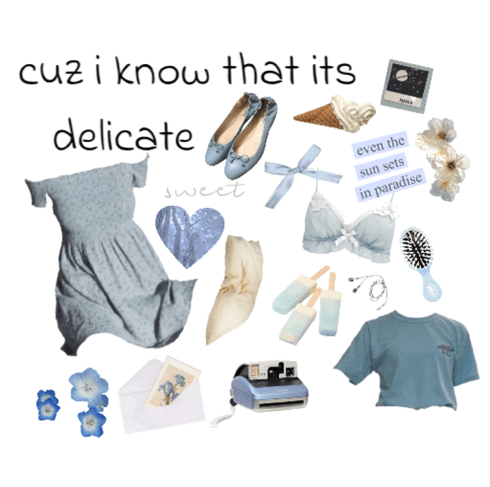 baby blue soft aesthetic moodboard