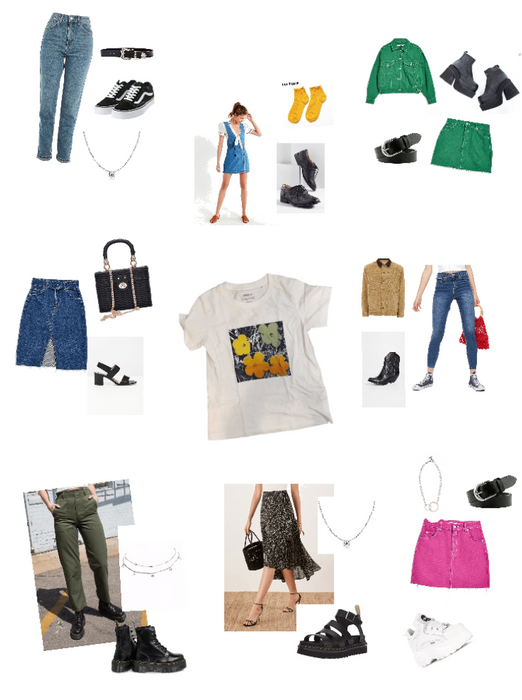 8 outfits with a tee