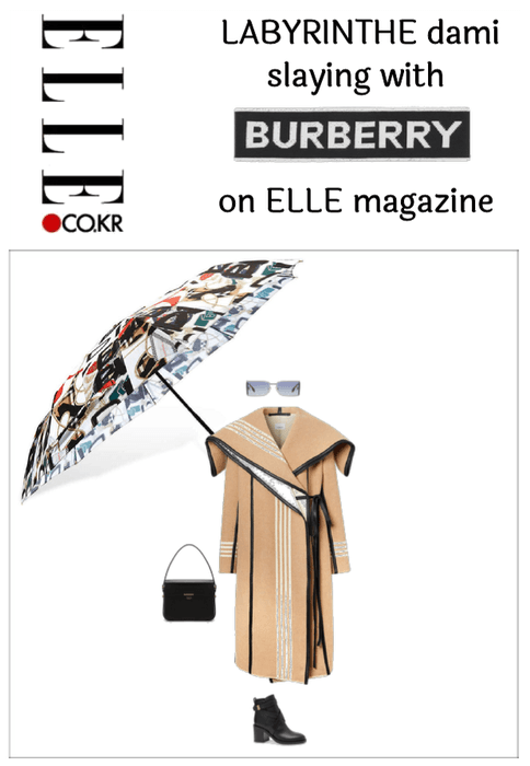 Dami's Burberry 1st outfit on ELLE magazine