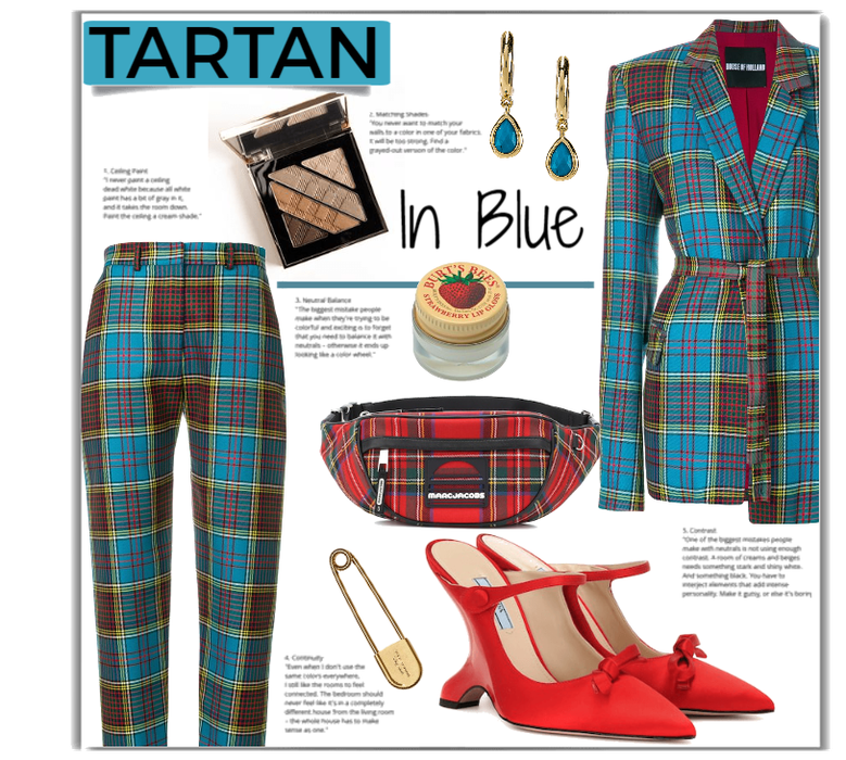 tartan in blue