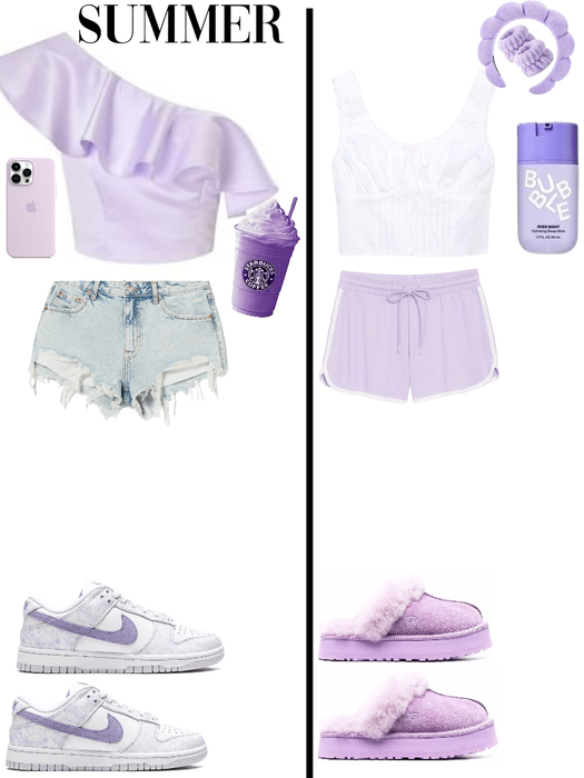 purple summer and pyjama