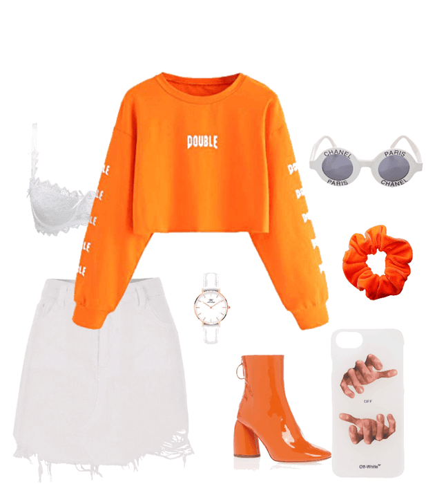white and orange
