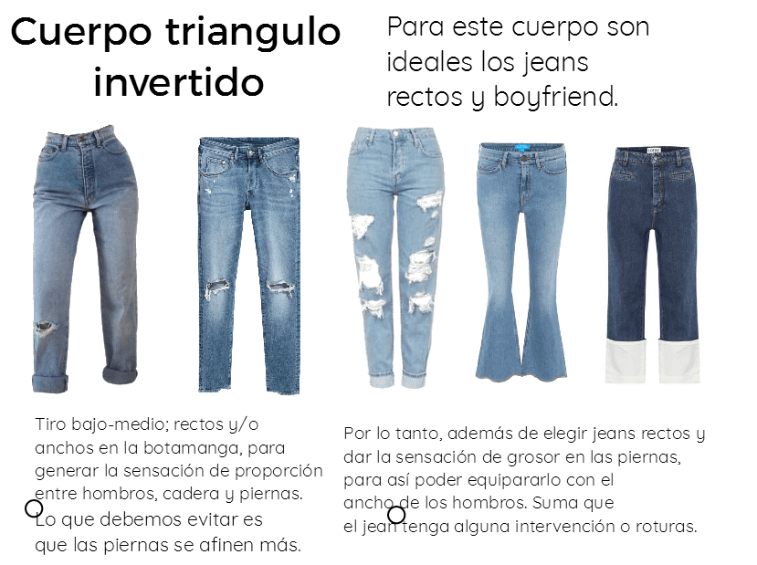 jeans para cuerpo triangulo invertido