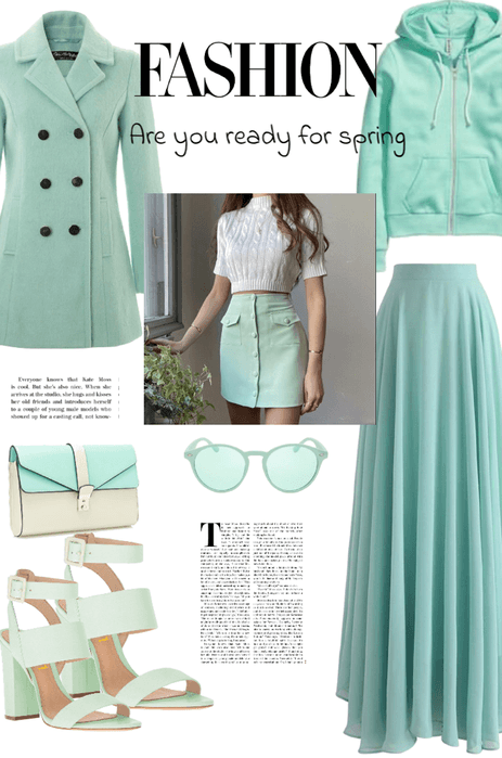 mint spring outfit