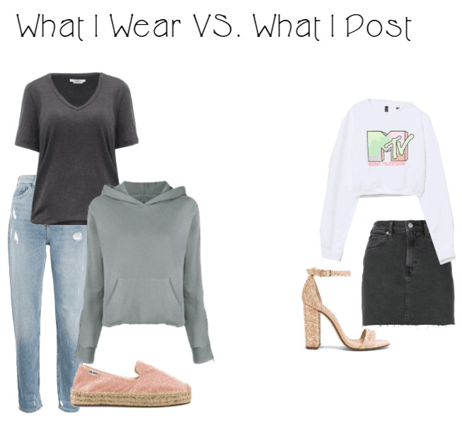 What I wear vs. What I post