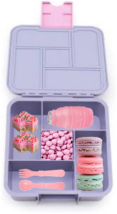 Pink lunch- purple, pink lunch box
