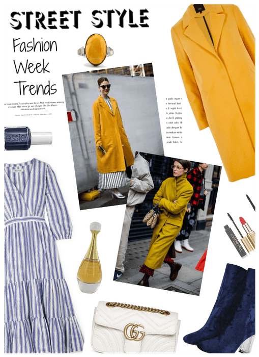 Street Style/Fashion week trend/Mustard coat