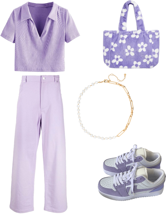 purple mall outfits.