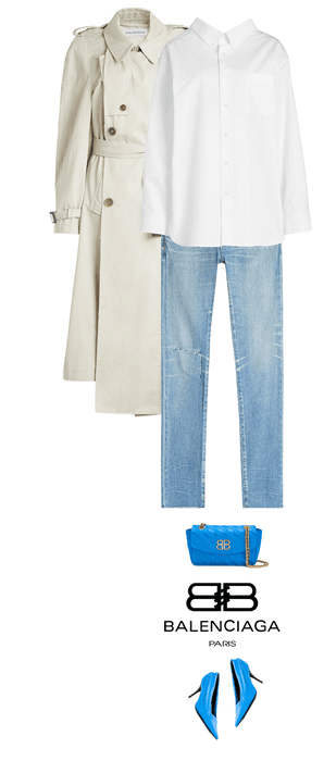 Casual Outfit: White - Cobalt
