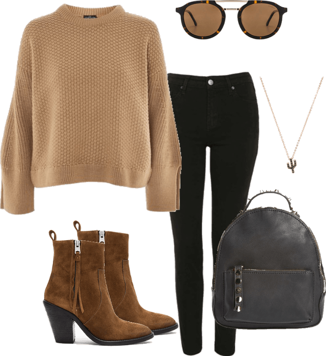 Black and Khaki School Outfit