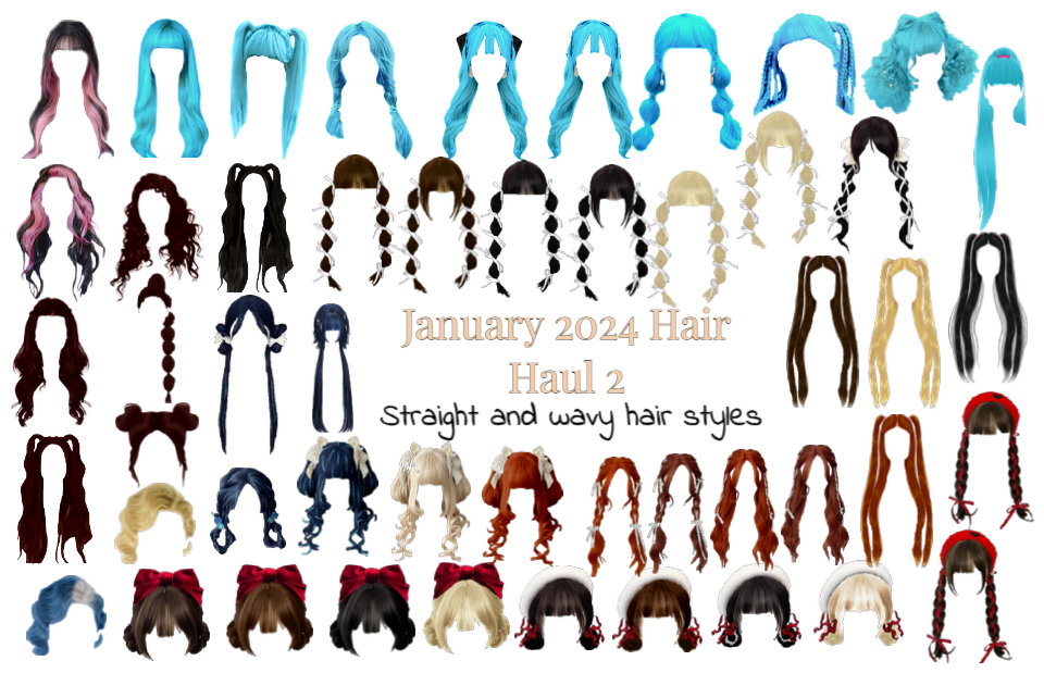 January 2024 Hair Haul 2: Straight & Wavy Styles
